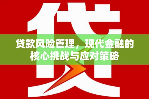 克孜勒苏贷款风险管理，现代金融的核心挑战与应对策略