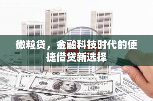 克孜勒苏微粒贷，金融科技时代的便捷借贷新选择